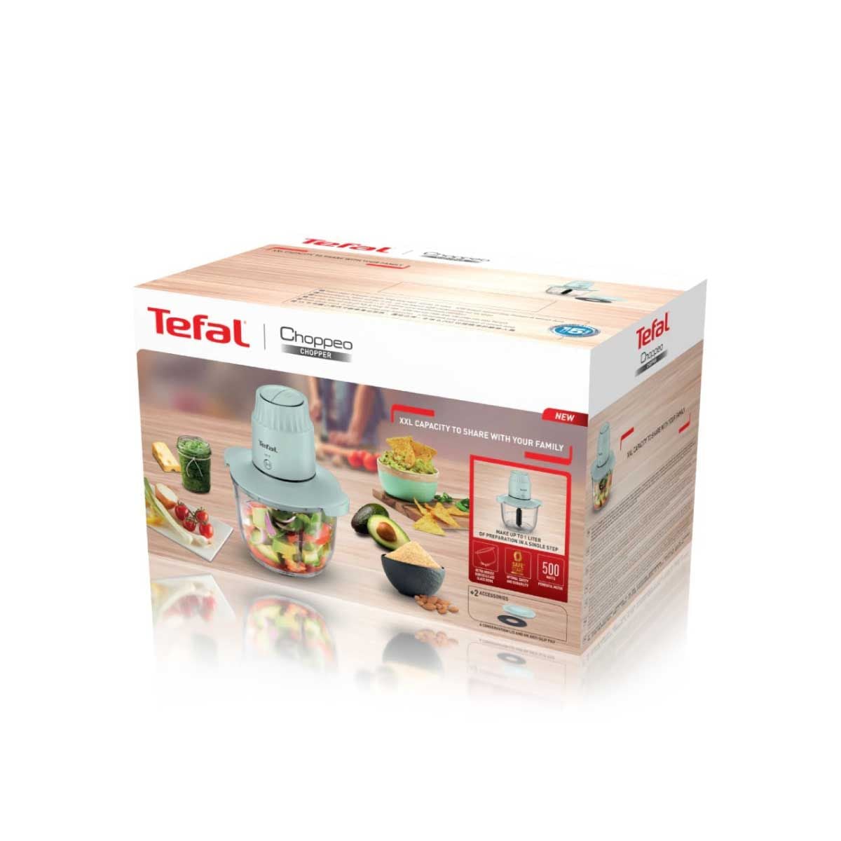 TEFAL เครื่องบดสับอาหาร โถแก้ว 500W รุ่น MB603166