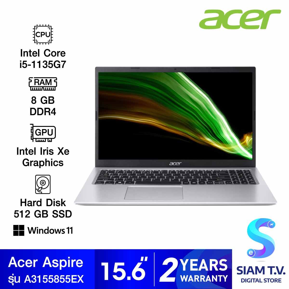 NOTEBOOK (โน้ตบุ๊ค) ACER ASPIRE 3 A315-58-55EX (PURE SILVER)