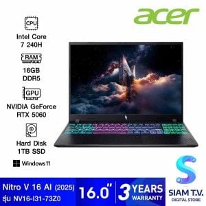 NOTEBOOK (โน้ตบุ๊ค) ACER NITRO V 16 ANV16-I31-73Z0 (OBSIDIAN BLACK)