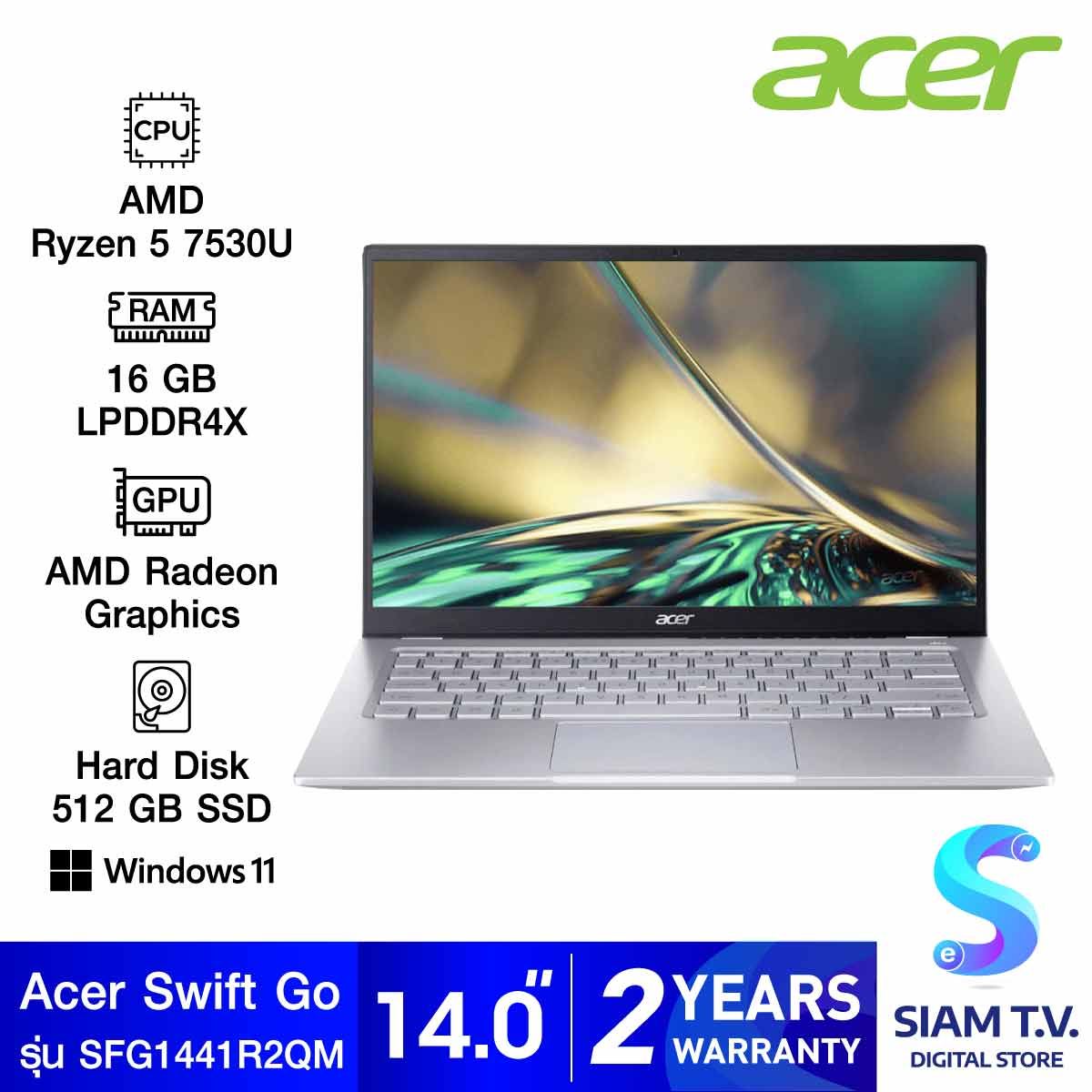 NOTEBOOK (โน้ตบุ๊ค) ACER SWIFT GO SFG14-41-R2QM (PURE SILVER)