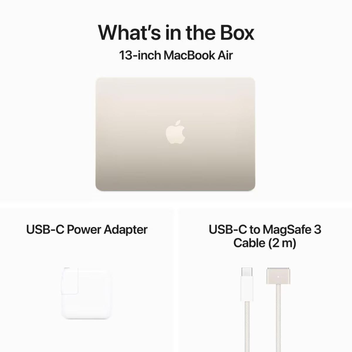 Apple MacBook Air (รุ่น 13 นิ้ว , ชิป M3) 256GB Starlight