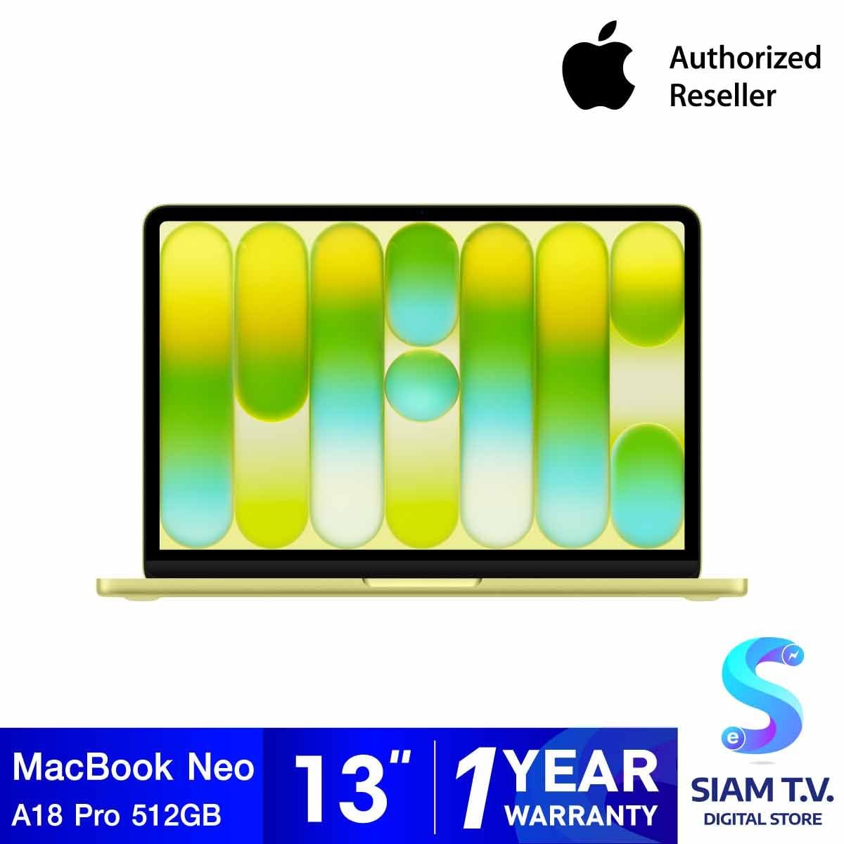 Apple MacBook Neo รุ่น 13 นิ้ว, ชิป A18 Pro 6 Core CPU And 5 Core GPU,8GB /512GB SSD With Touch ID