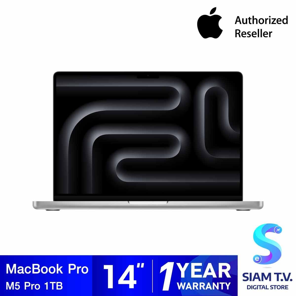 Apple MacBook Pro รุ่น 14 นิ้ว ชิป M5 Pro 15 core CPU and 16 core GPU,24GB/1TB SSD