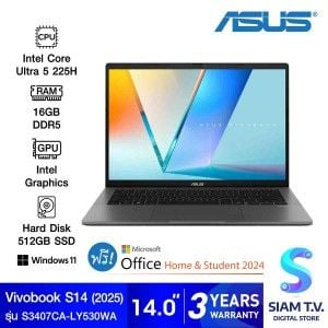 NOTEBOOK (โน้ตบุ๊ค) ASUS VIVOBOOK S14 S3407CA-LY530WA (MATTE GRAY)