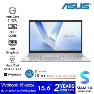 NOTEBOOK (โน้ตบุ๊ค) ASUS VIVOBOOK 15 X1504VA-SILVER5039WA (COOL SILVER)