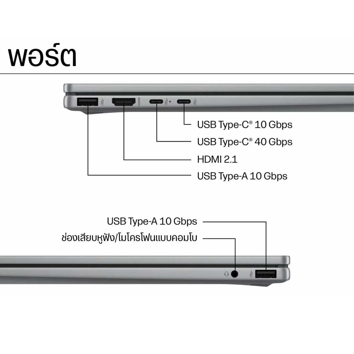 NOTEBOOK 2 IN 1 (โน้ตบุ๊คแบบฝาพับ 360 องศา) HP OMNIBOOK X FLIP 14-FK0054AU (SILVER)