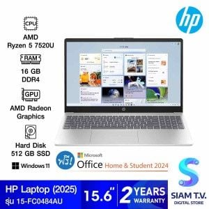 NOTEBOOK (โน้ตบุ๊ค) HP 15-FC0484AU (SILVER)