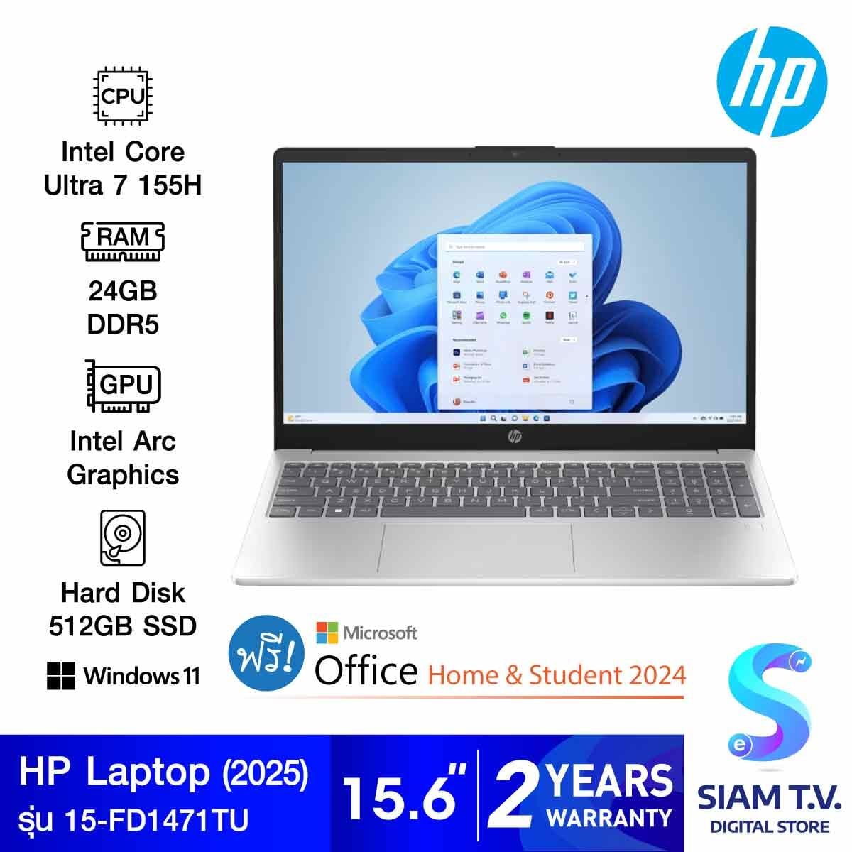 NOTEBOOK (โน้ตบุ๊ค) HP 15-FD1471TU (SILVER)