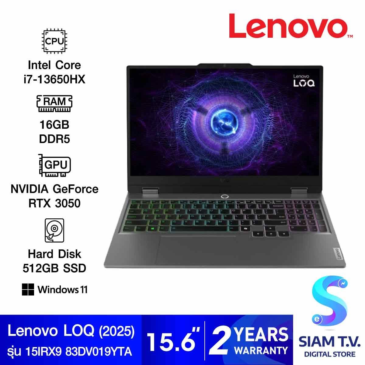 NOTEBOOK (โน้ตบุ๊ค) LENOVO LOQ 15IRX9 83DV019YTA (LUNA GREY)