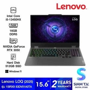 NOTEBOOK (โน้ตบุ๊ค) LENOVO LOQ 15IRX9 83DV01A0TA (LUNA GREY)