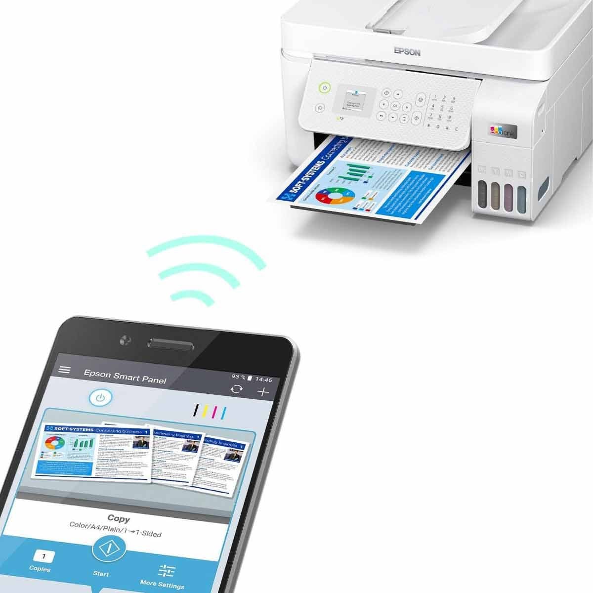PRINTER (เครื่องพิมพ์ไร้สาย) EPSON ECOTANK L5296 A4 WIFI ALL-IN-ONE