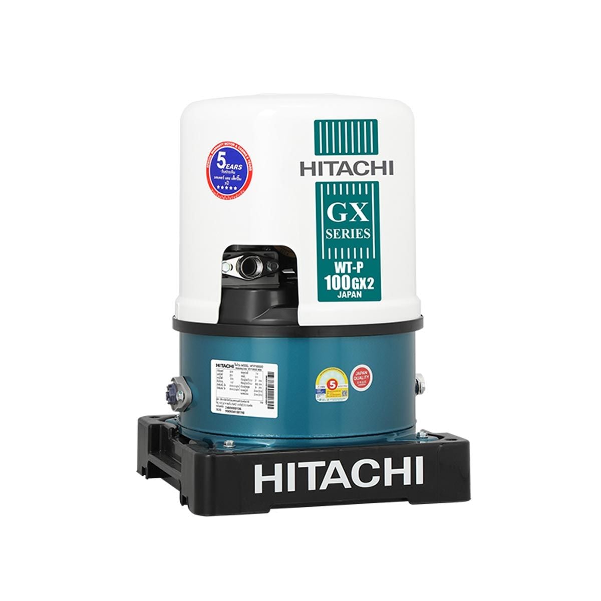HITACHI  ปั๊มน้ำแรงดันอัตโนมัติ 100W รุ่น WT-P100GX2