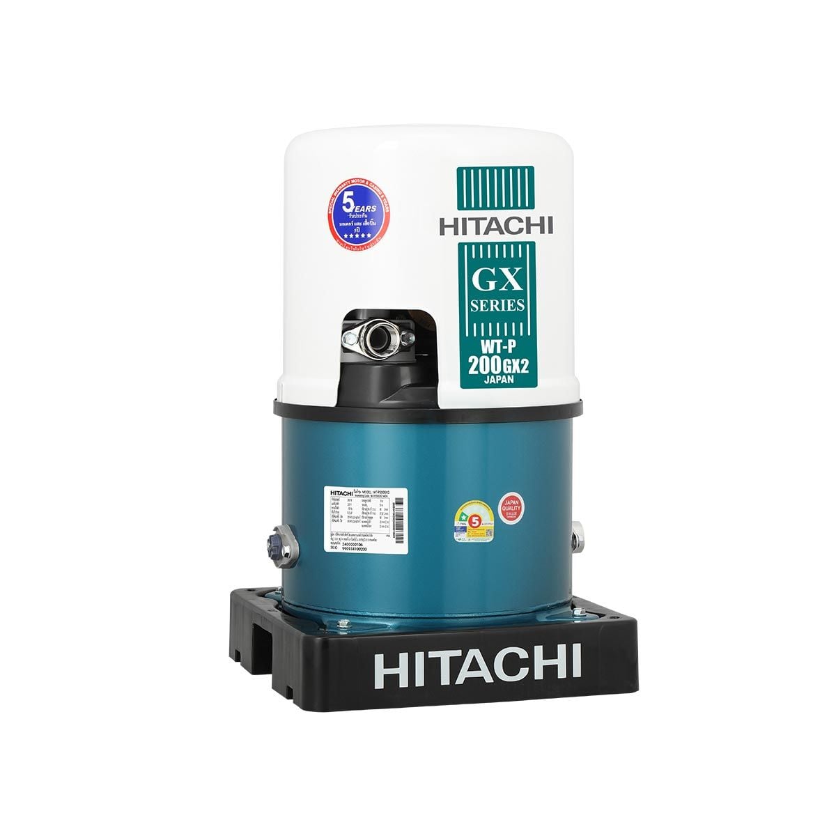 HITACHI   ปั๊มน้ำแรงดันอัตโนมัติ 200W รุ่นWT-P200GX2
