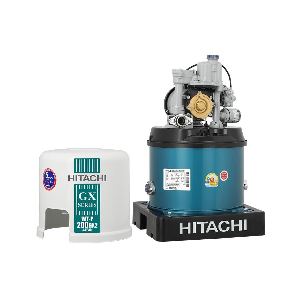 HITACHI   ปั๊มน้ำแรงดันอัตโนมัติ 200W รุ่นWT-P200GX2