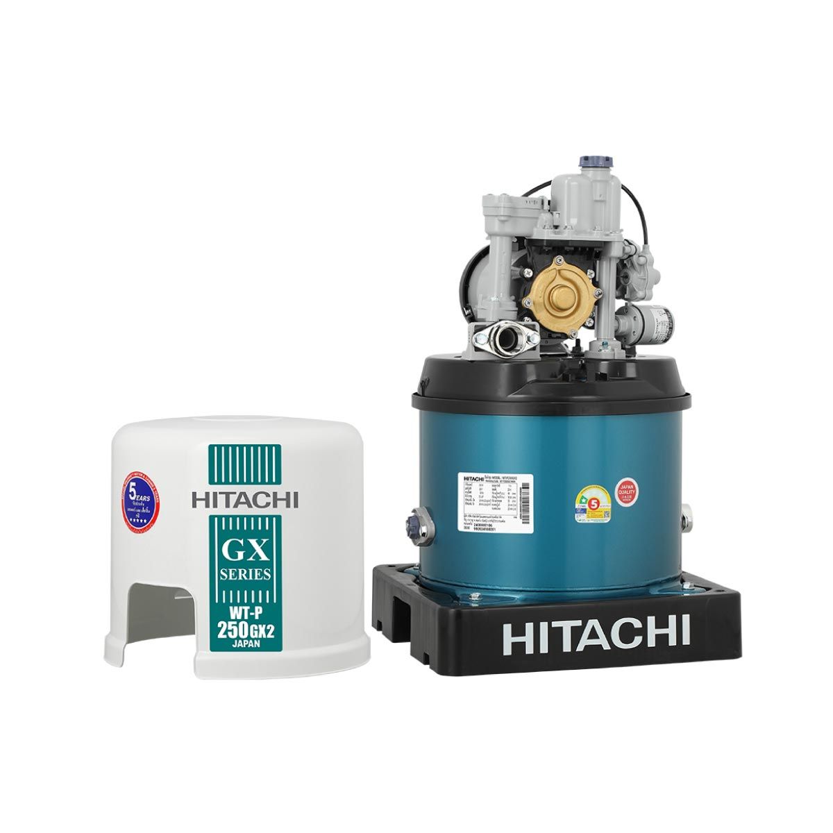 HITACHI  ปั๊มน้ำแรงดันอัตโนมัติ 250W รุ่น WT-P250GX2