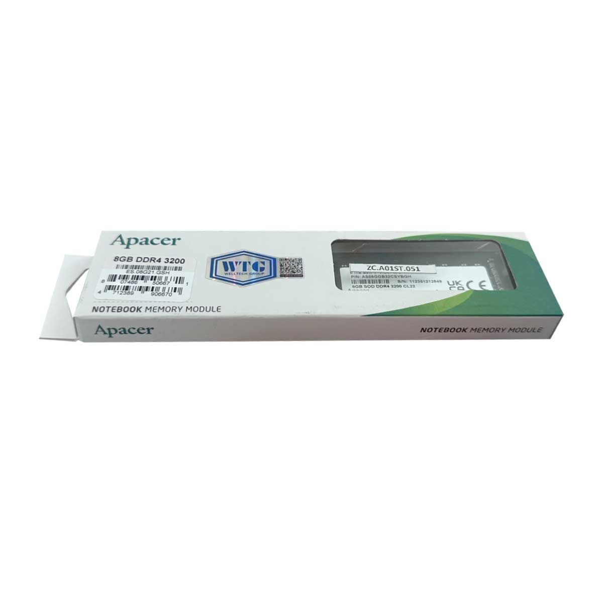 RAM (หน่วยความจำ) APACER 8GB DDR4 3200MHz (ES.08G21.GSH)