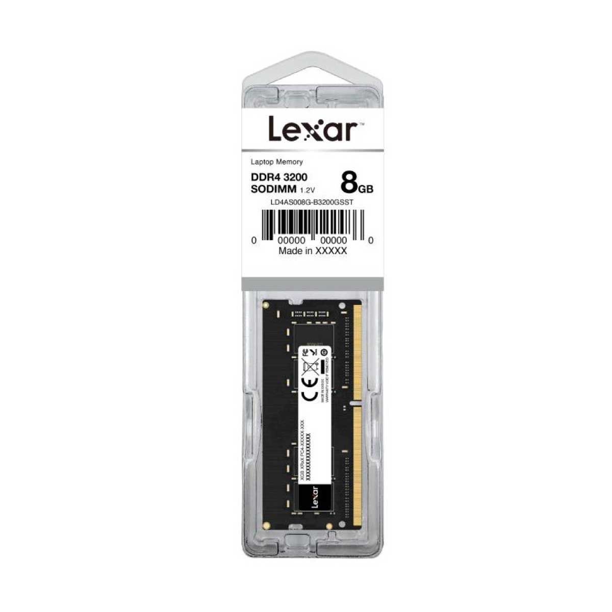 RAM (หน่วยความจำ) LEXAR 8GB DDR4 3200MHz SO-DIMM (LD4AS008G-B3200GSST)