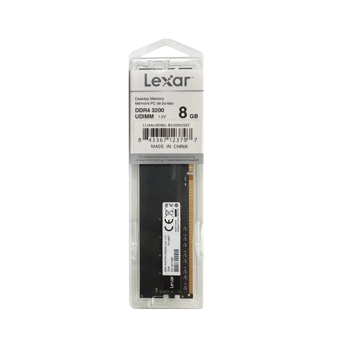 RAM (หน่วยความจำ) LEXAR 8GB DDR4 3200MHz (LXR-4AU008G-B3200)