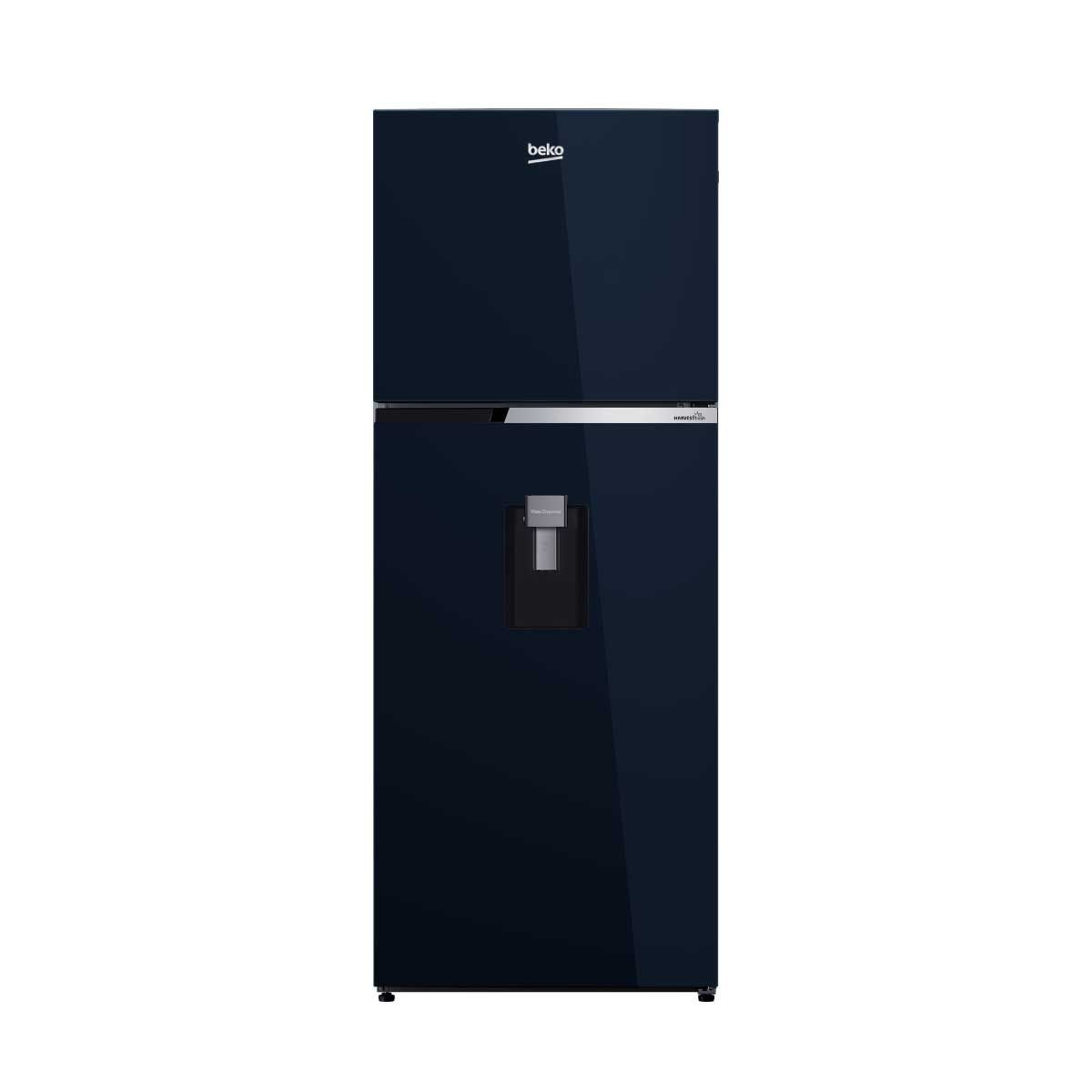 BEKO  ตู้เย็น 2 ประตู 13.2คิว พร้อมที่กดน้ำหน้าตู้ รุ่น RDNT401I20DSHFSUBL สี Ocean Blue