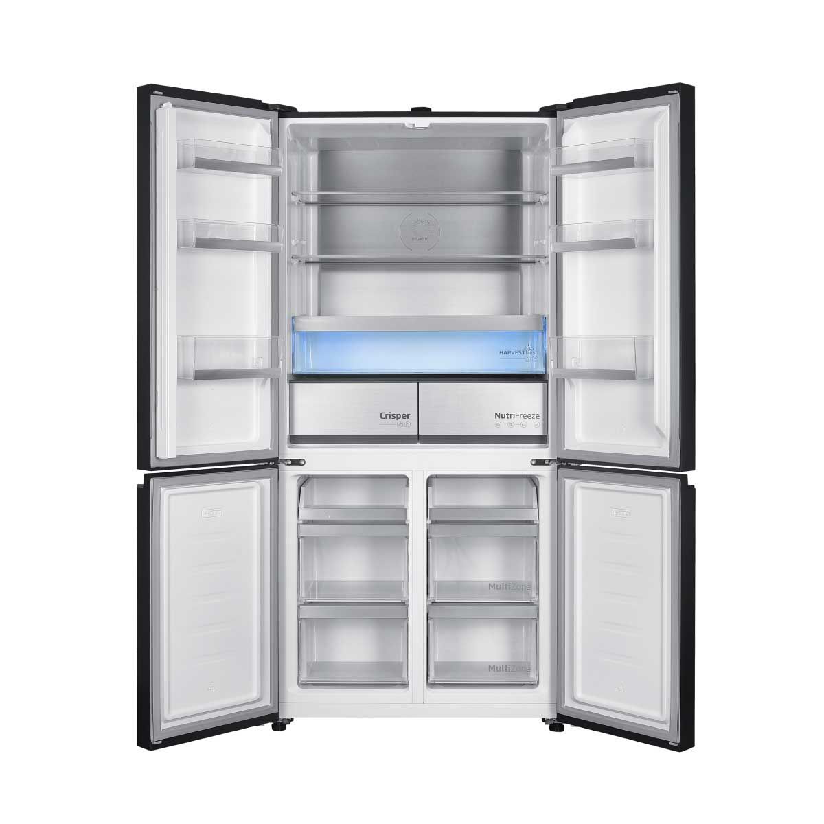 BEKO ตู้เย็น 4 ประตู 18.4Q สีเทาดำ รุ่นGNO52251HFSK