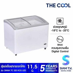 THE COOL ตู้แช่ไอศกรีม กระจกโค้ง 11.5Q รุ่น DIANATC325 KCG LED
