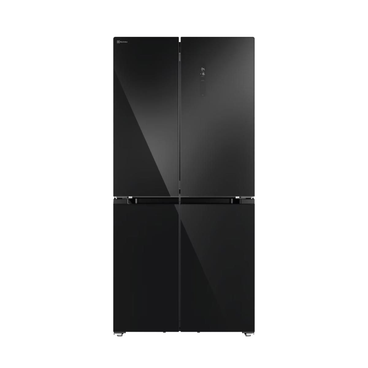 ELECTROLUX ตู้เย็นFrench Door แบบ 4 ประตู ความจุ 496 ลิตร กระจกดำ 17.5Q รุ่นEQE4905A-B