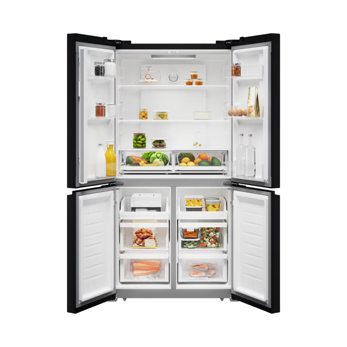 ELECTROLUX ตู้เย็น 4 ประตู ซีรีส์ 800 ความจุ 567 ลิตร 20Q กระจกดำ รุ่นEQE5715A-B
