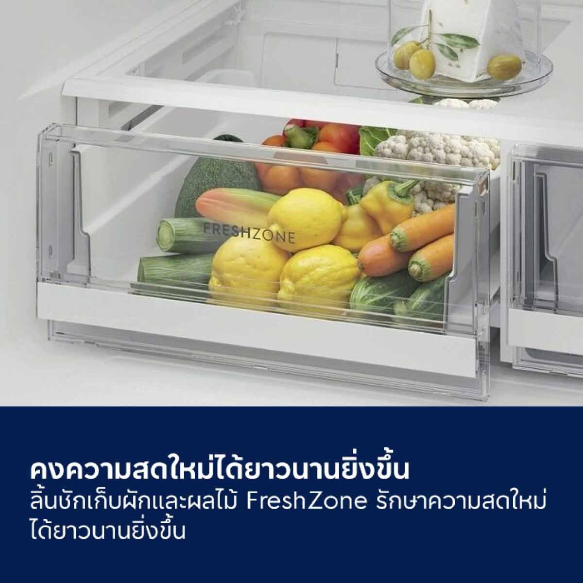 ELECTROLUX ตู้เย็น 4 ประตู ซีรีส์ 800 ความจุ 567 ลิตร 20Q กระจกดำ รุ่นEQE5715A-B