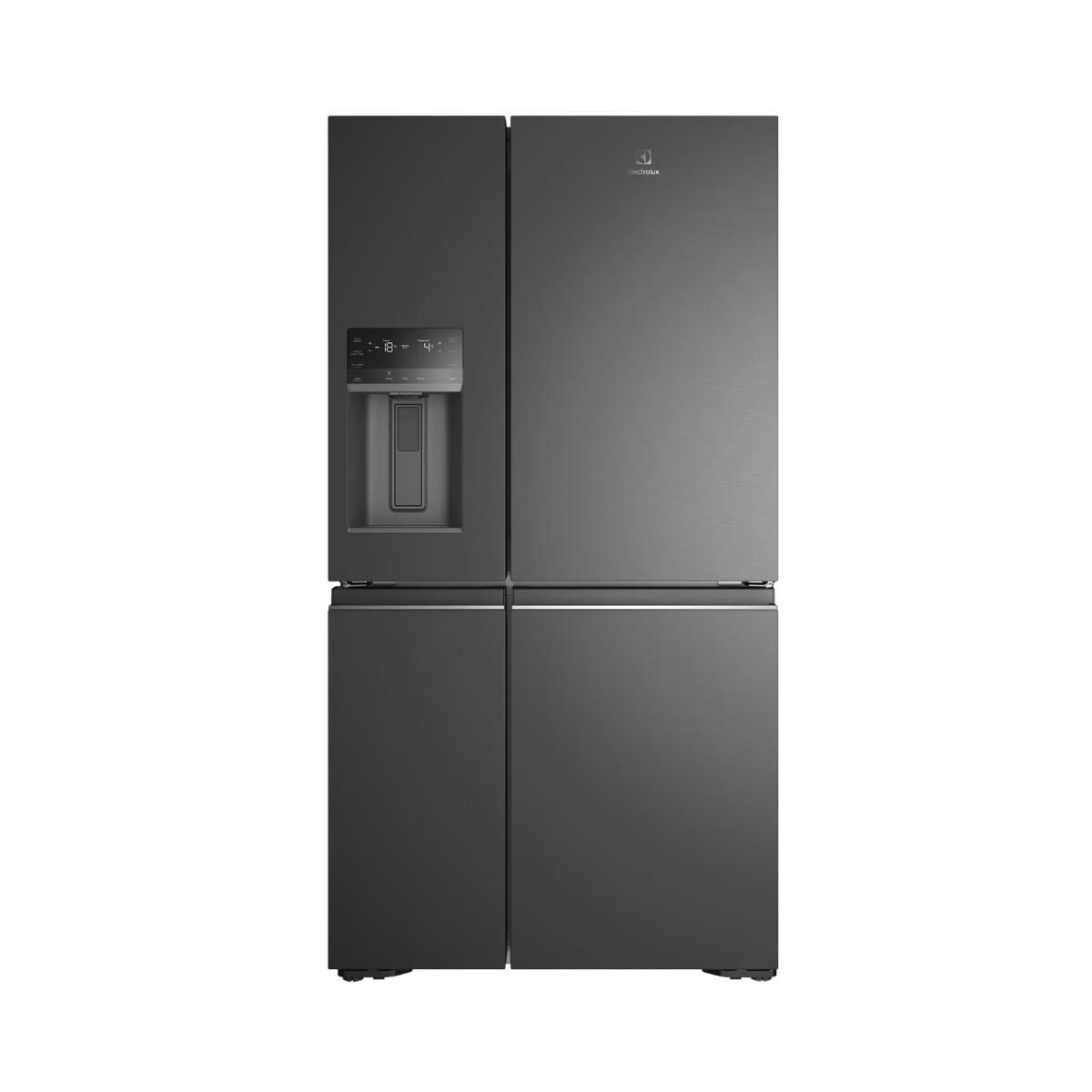 ELECTROLUX ตู้เย็น 4 ประตู 21.5Q มีที่กดน้ำ สีเทา รุ่นEQE6179B-B