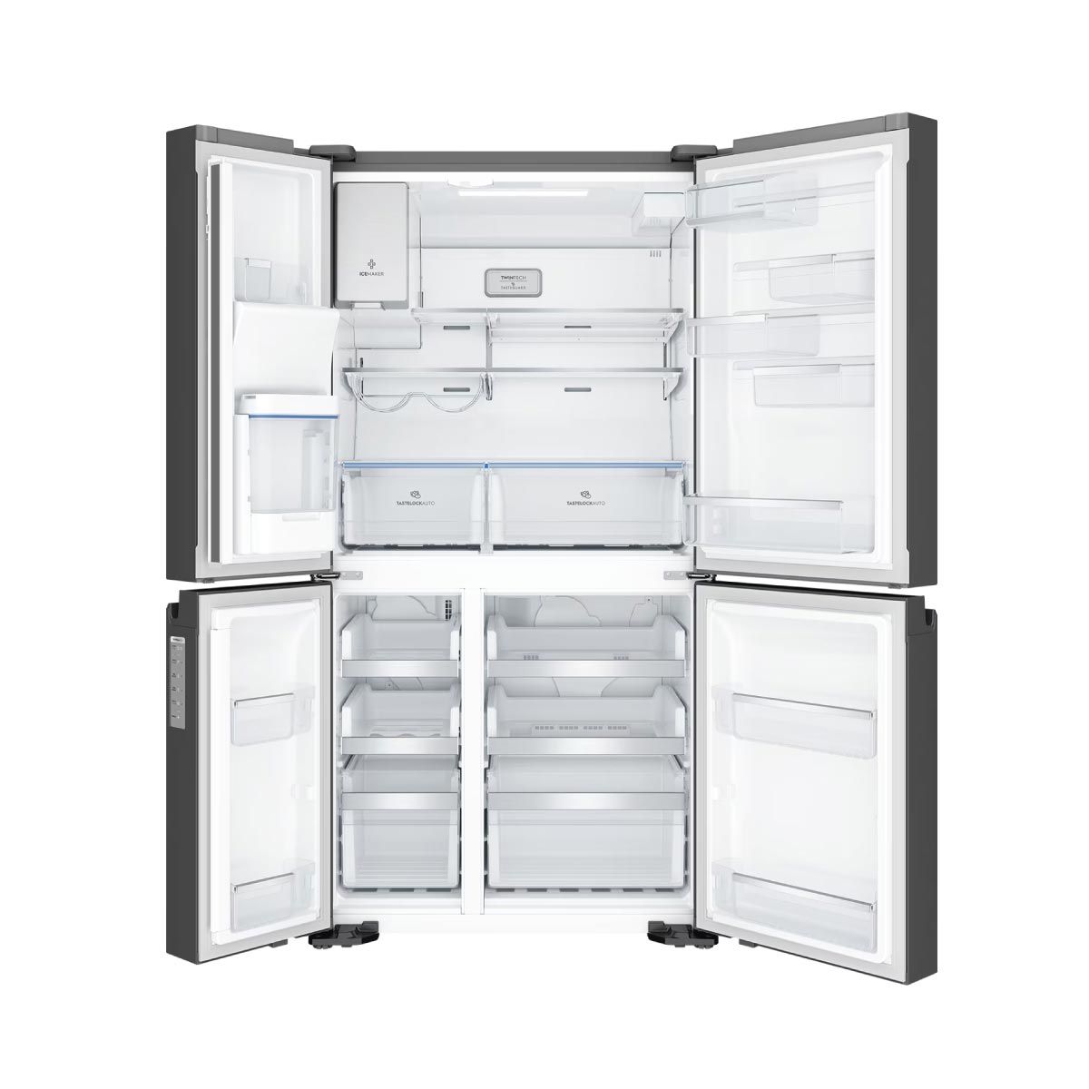 ELECTROLUX ตู้เย็น 4 ประตู 21.5Q มีที่กดน้ำ สีเทา รุ่นEQE6179B-B