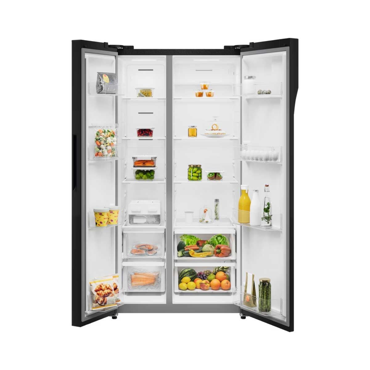 ELECTROLUX ตู้เย็นSIDE BY SIDE22Q INVERTER กระจกดำESE-6205B-B