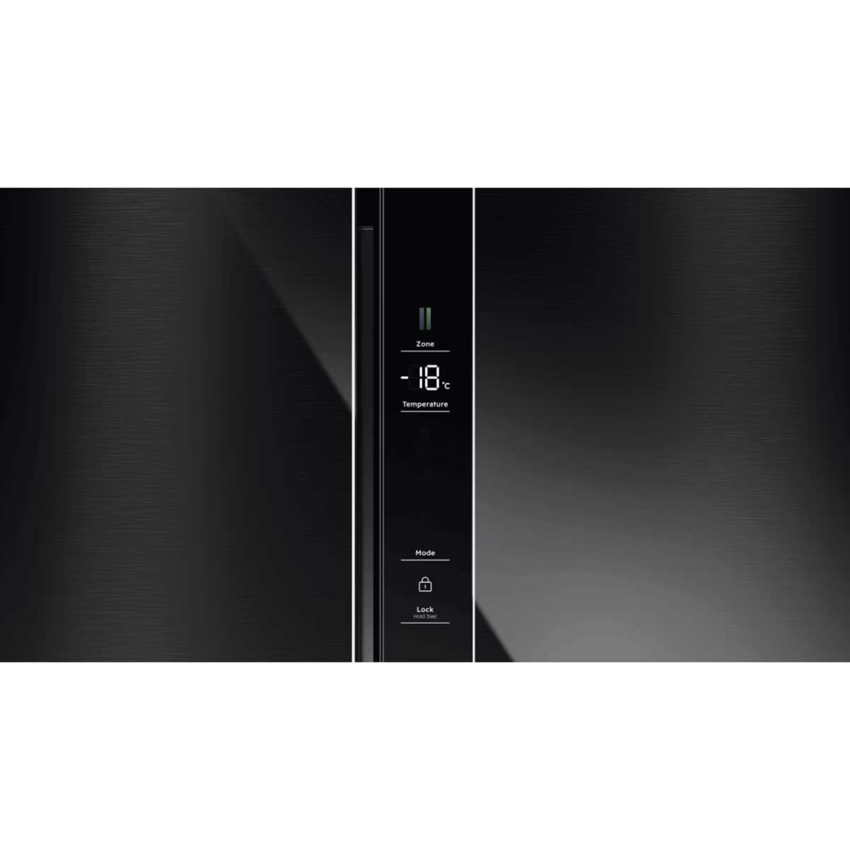 ELECTROLUX ตู้เย็นSIDE BY SIDE22Q INVERTER กระจกดำESE-6205B-B