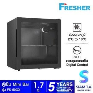 FRESHER  ตู้แช่ Mini Bar-Cooler รุ่น FS-50GX ขนาด 1.7 คิว