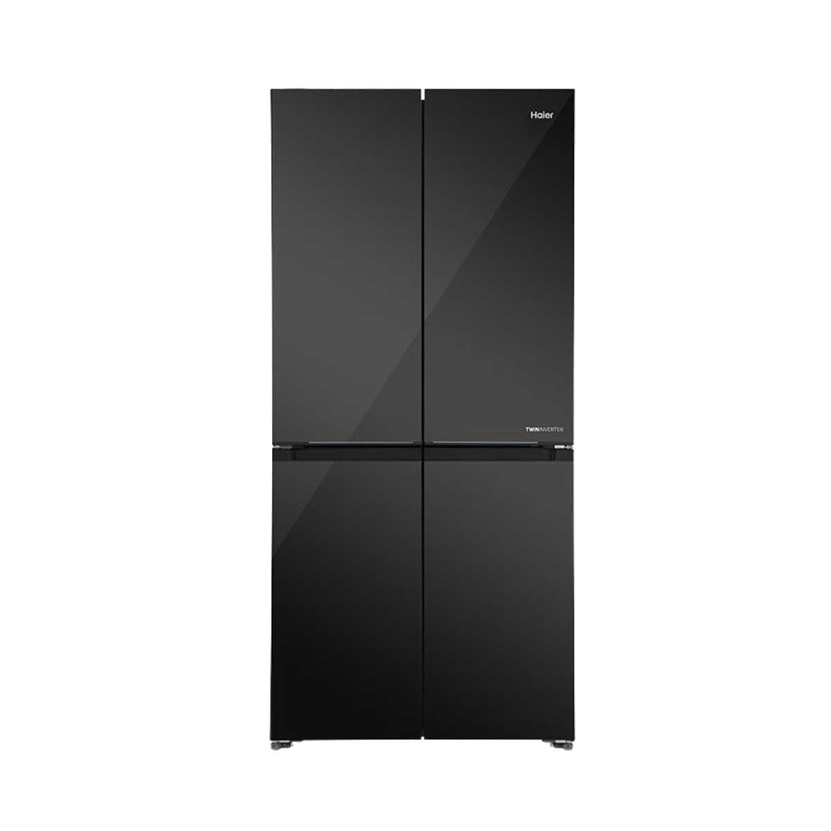 HAIER ตู้เย็น 4ประตู 17.8Q Auto-ice กระจกดำ HM610AGBTHU1