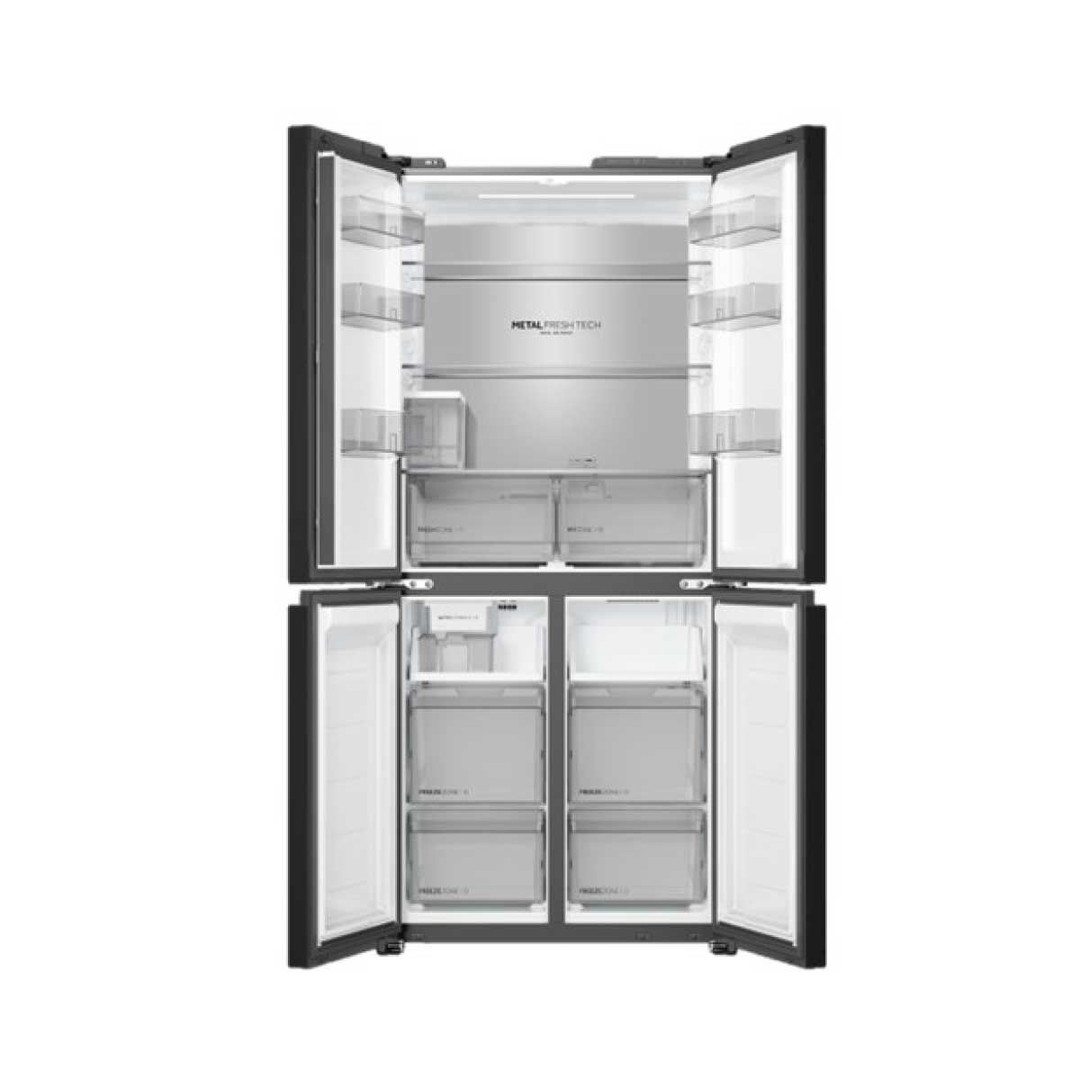 HAIER ตู้เย็น 4ประตู 17.8Q Auto-ice กระจกดำ HM610AGBTHU1