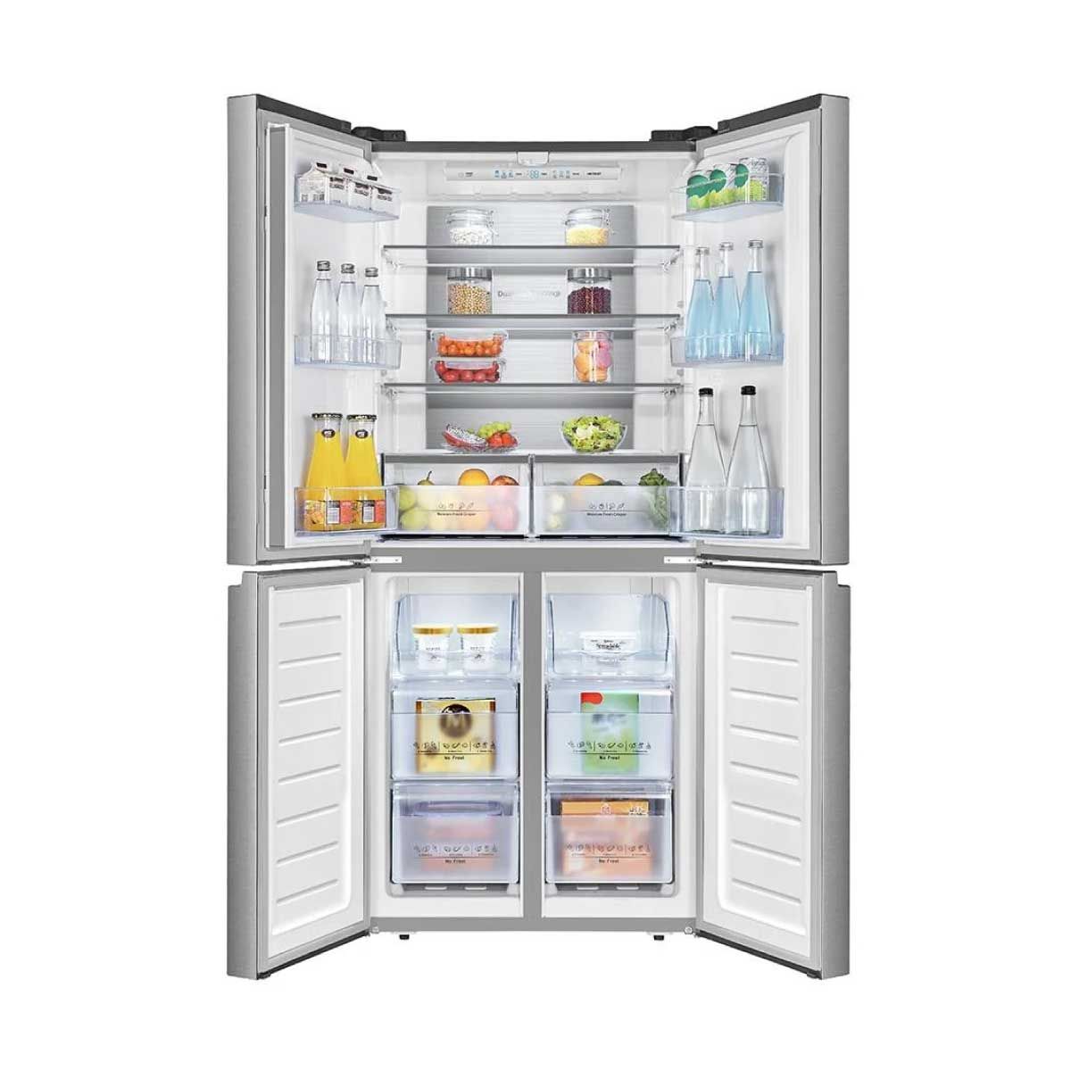 HISENSE ตู้เย็น 4 ประตู 16.1 Q สีกระจกขาว รุ่น RQ560N4AW1