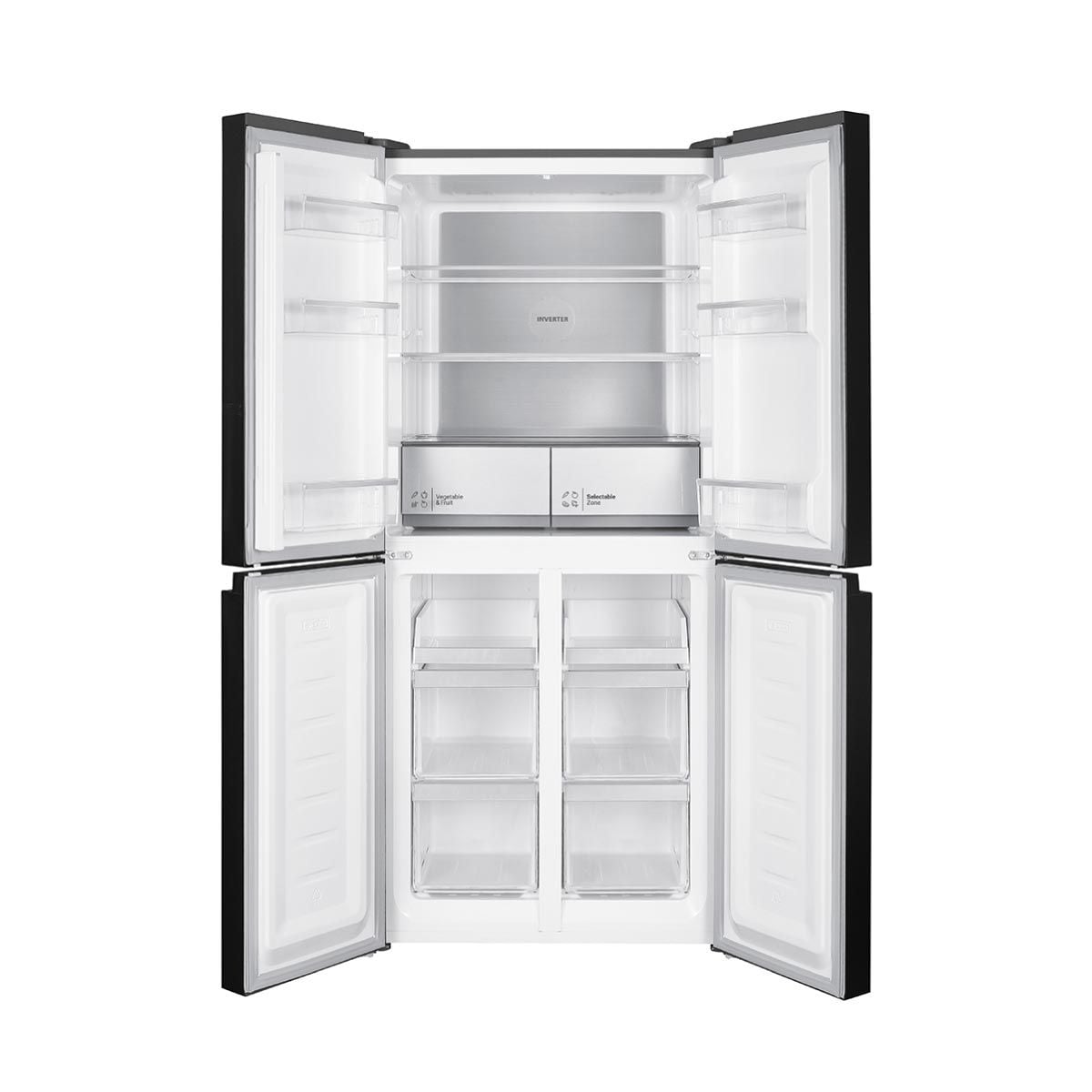 HITACHI ตู้เย็น 4 ประตู Bottom Freezer16.5Q สีเทา รุ่นHR4N7522DSXTH