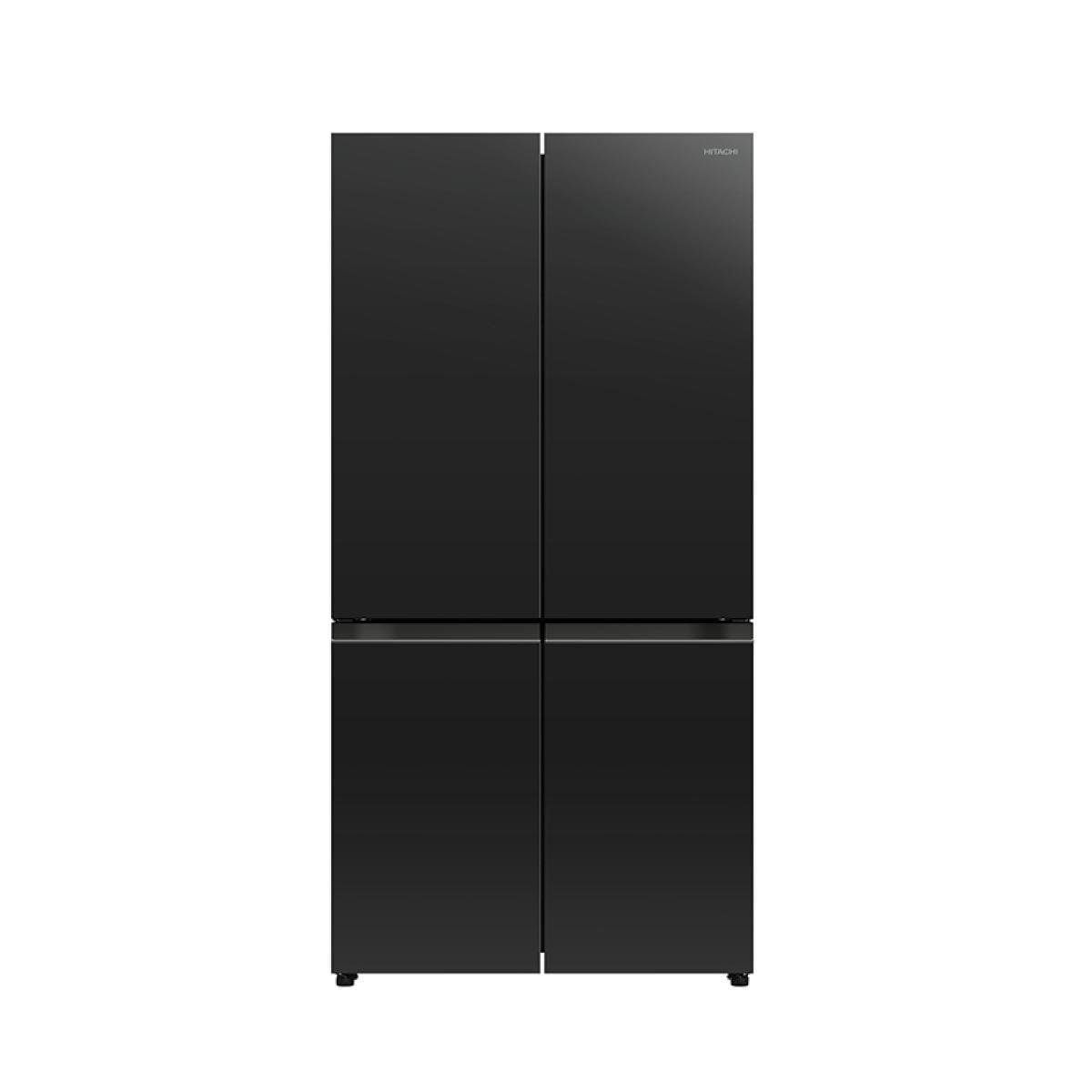 HITACHI ตู้เย็น 4 ประตู มัลติดอร์ French Bottom Freezer 19.8Q กระจกดำ รุ่น RWB640PTH1