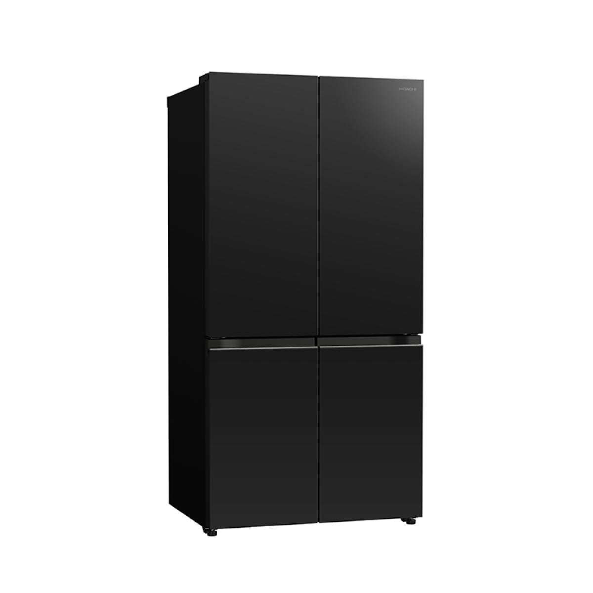HITACHI ตู้เย็น 4 ประตู มัลติดอร์ French Bottom Freezer 19.8Q กระจกดำ รุ่น RWB640PTH1