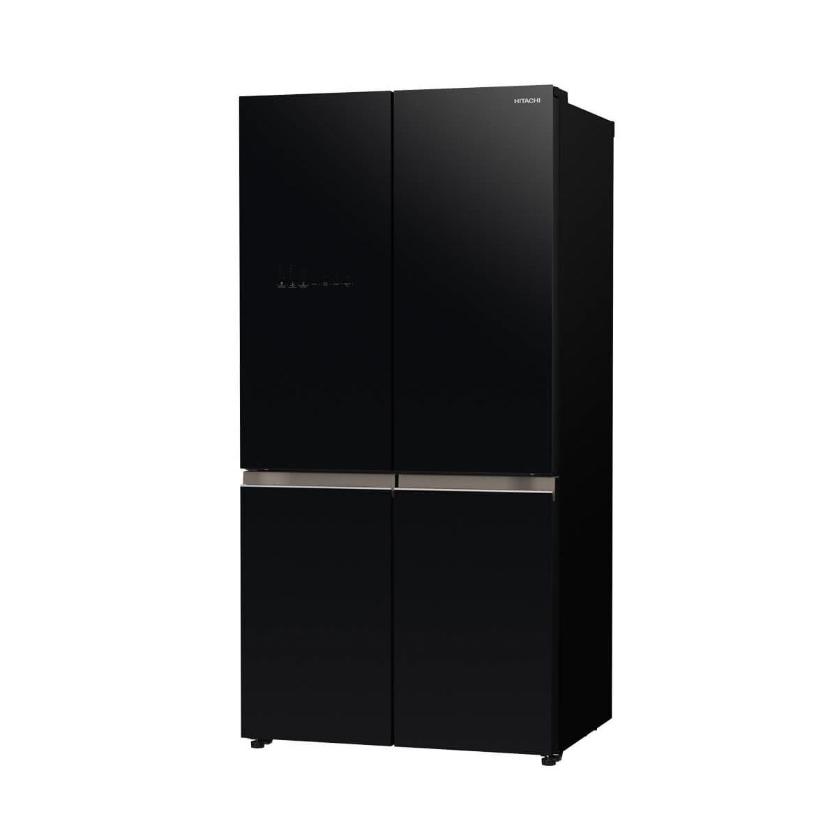HITACHI ตู้เย็น มัลติดอร์ French Bottom Freezer 20.1Q กระจกดำ รุ่น R-WB640VF