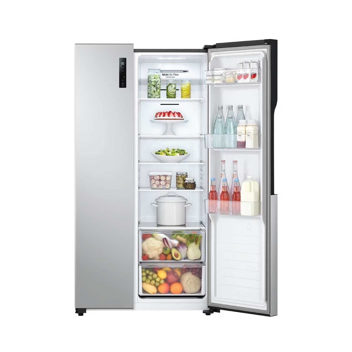 LG ตู้เย็น Side by Side 18.3 Q ระบบ Smart Inverter พร้อม Smart Diagnosis รุ่น GC-B187JQAM