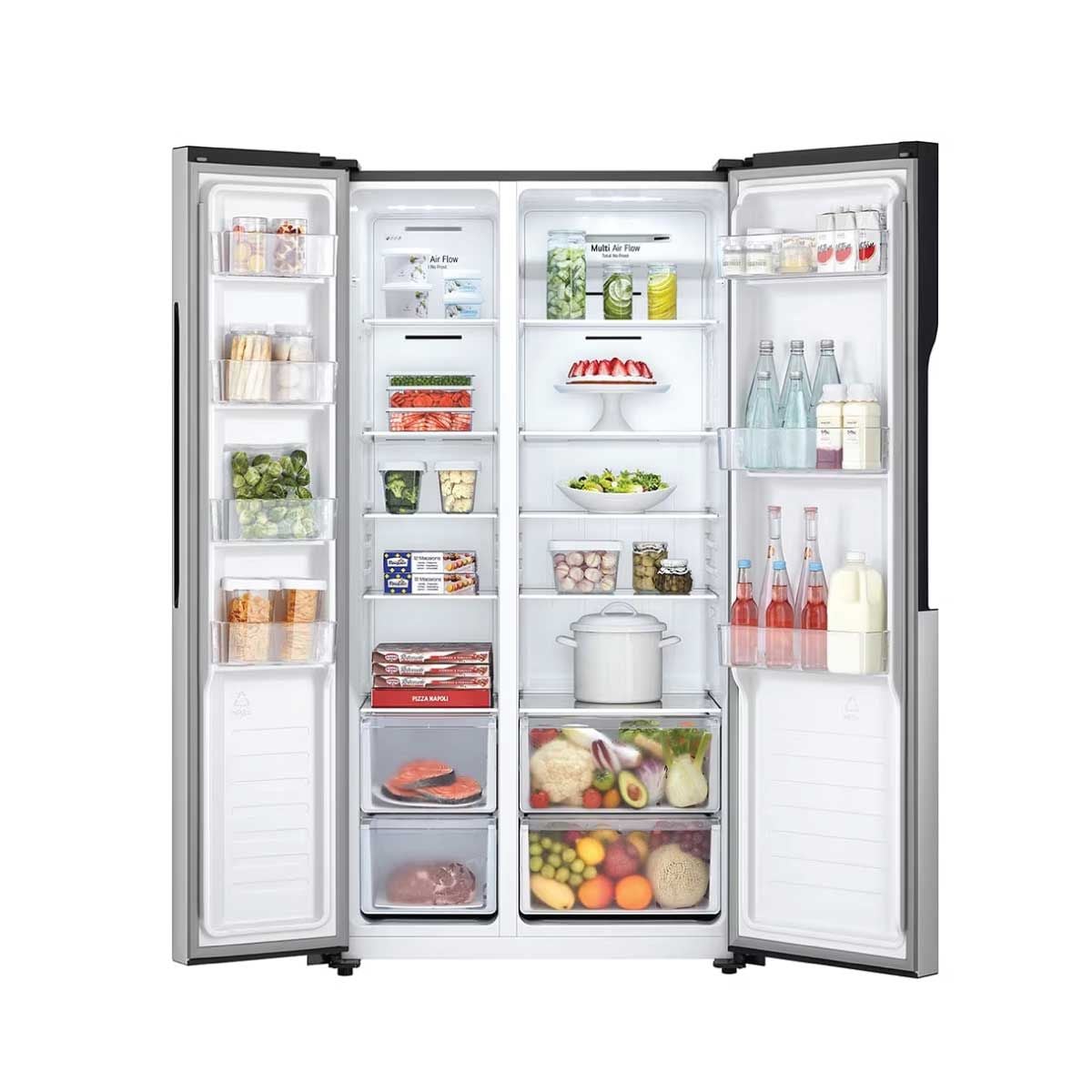 LG ตู้เย็น Side by Side 18.3 Q ระบบ Smart Inverter พร้อม Smart Diagnosis รุ่น GC-B187JQAM