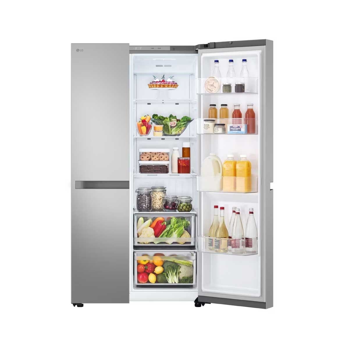 LG ตู้เย็นSidebySide23.4Q สีเงิน รุ่น GC-B257KLJW
