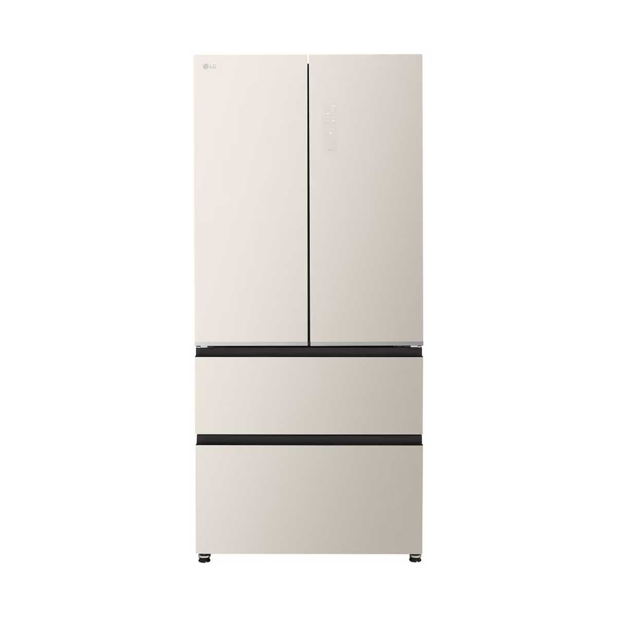 LG ตู้เย็น4ประตู18.1Q INVERTER กระจกขาว รุ่นGC-B52APGAM