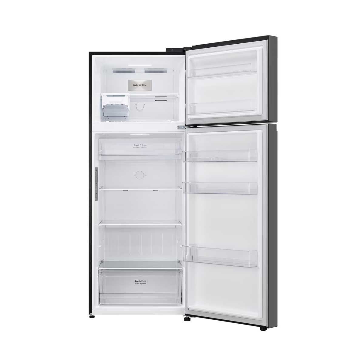 LG ตู้เย็น 2 ประตู16.3Q INVERTER กระจกดำ รุ่น GN-B452PGFQ