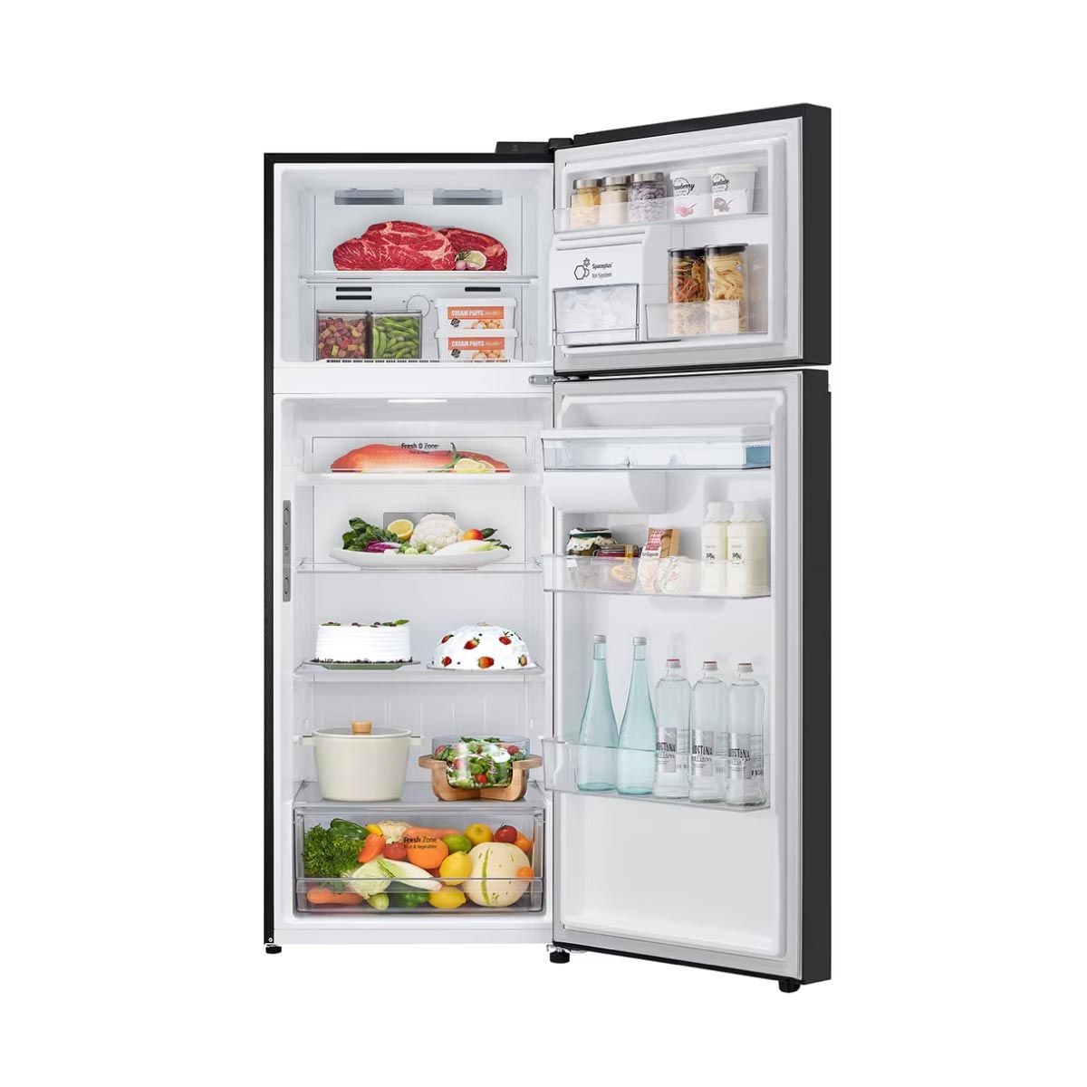 LG ตู้เย็น 2 ประตู 16.2Q INVERTER พร้อมที่กดน้ำ รุ่น GN-F452PQAK