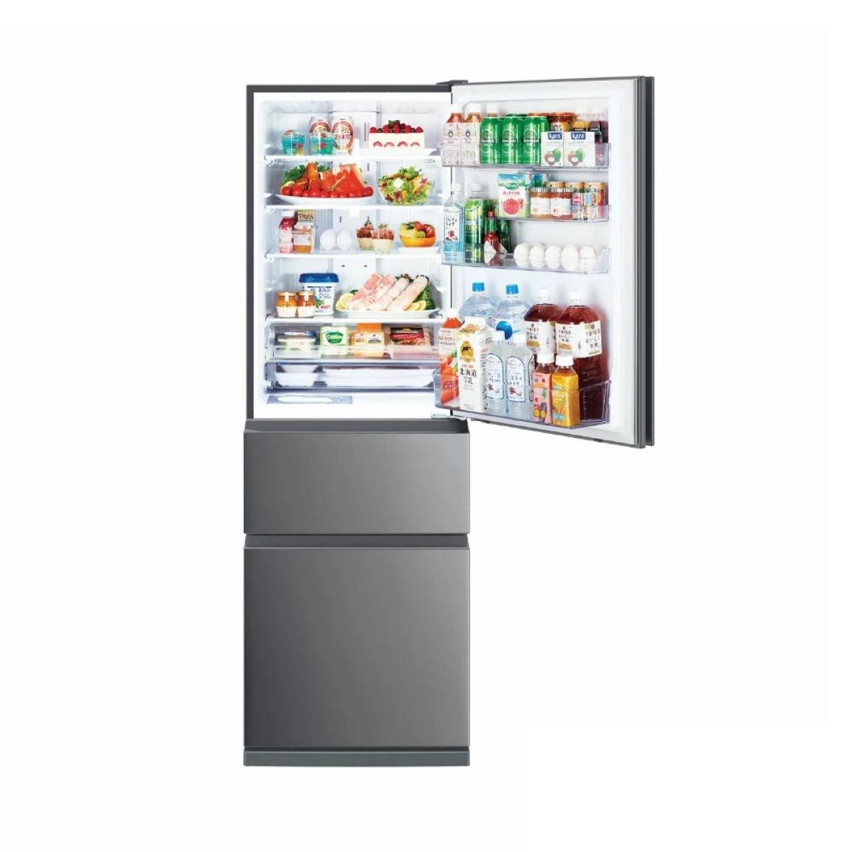 MITSUBISHI ELECTRIC ตู้เย็น3ประตู Smart Freeze 12.8Q สีเงิน รุ่น MR-CX42EY-SS