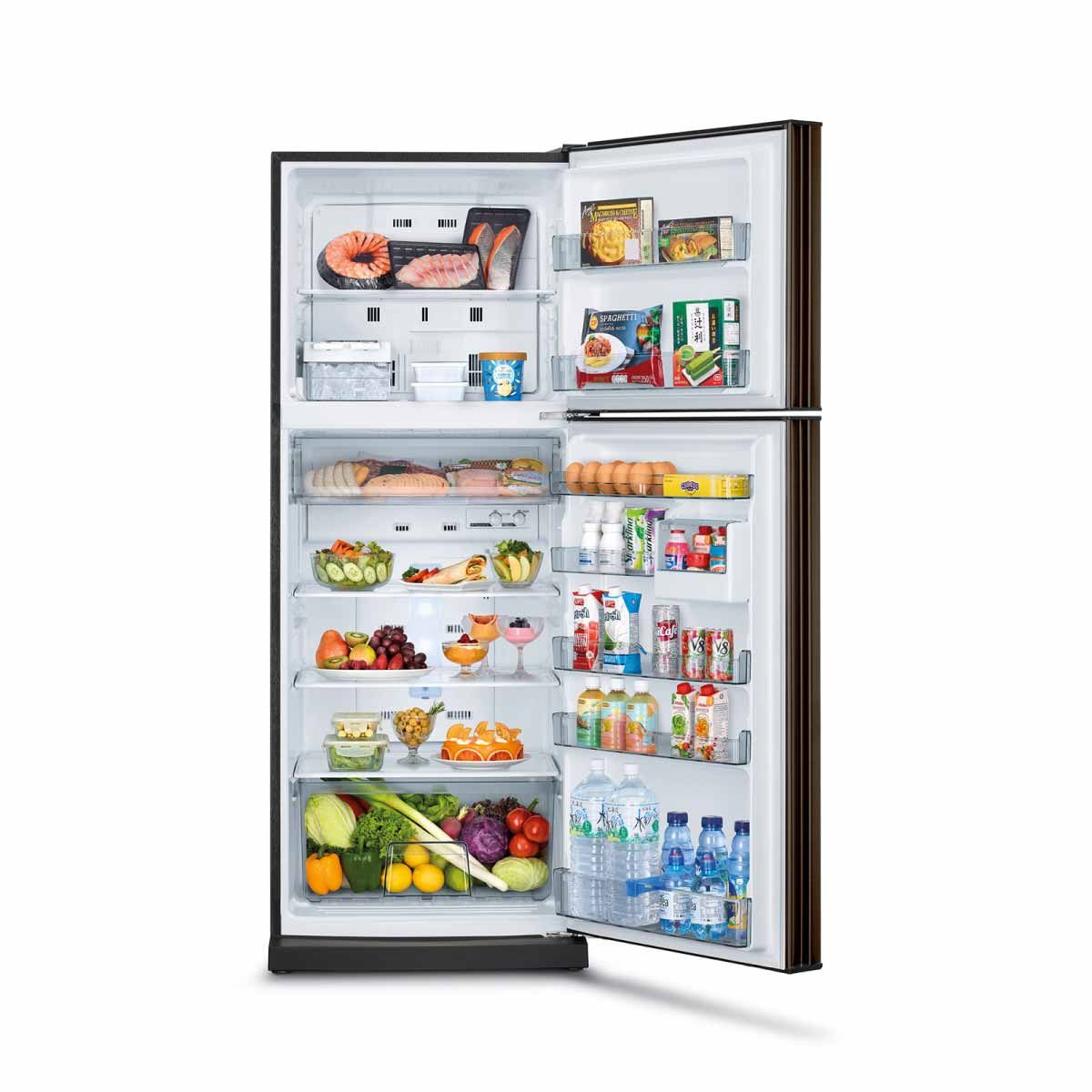 MITSUBISHI ELECTRIC ตู้เย็น 2 ประตู 12.7คิว INVERTER  สีน้ำตาลคอปเปอร์ รุ่น MR-FC38ES