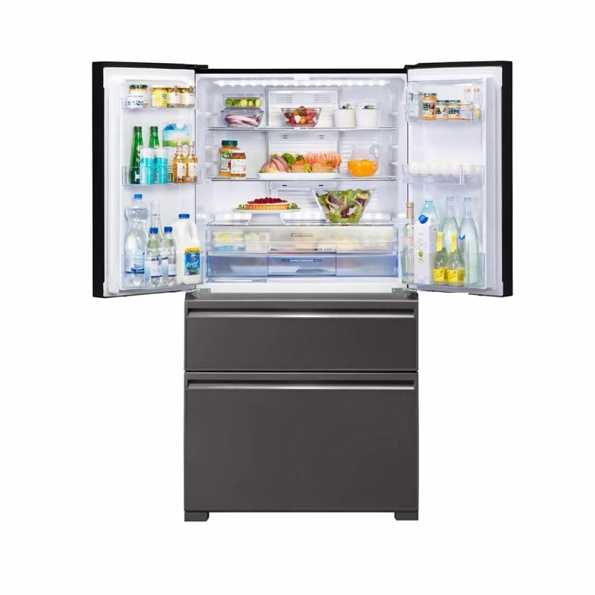 MITSUBISHI ELECTRIC  ตู้เย็น4ประตู19.9QINVERTER CHILLCASEกระจกเทา รุ่นMR-LX60EYGDS