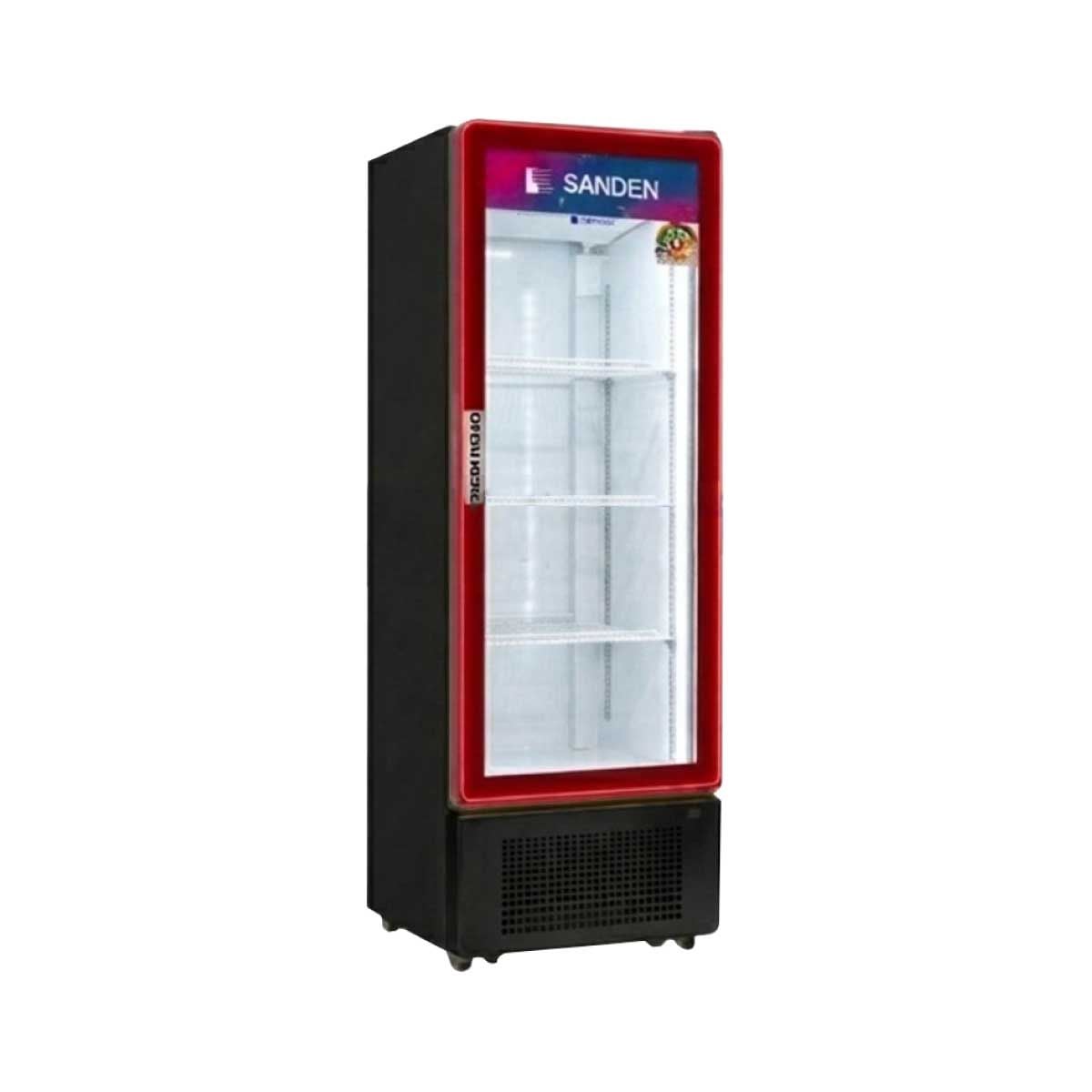 SANDEN  ตู้แช่เย็น 1ประตู 8.8Q รุ่นSPD-0300P+BK LED Red